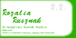 rozalia rusznak business card