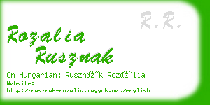 rozalia rusznak business card